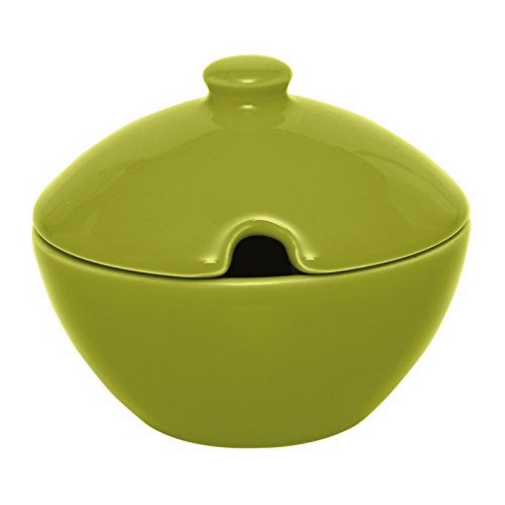 Zuccheriera formaggera in ceramica colore verde